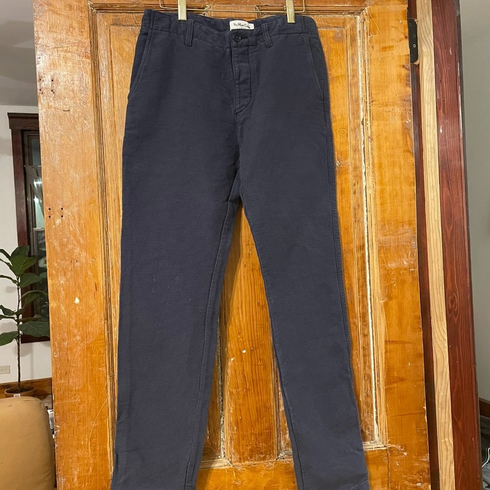 YMC Navy Pants (Size 28) with waffled texture